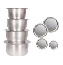 4Pcs Set Of Stainless Aluminum Sufuria WITH Lids